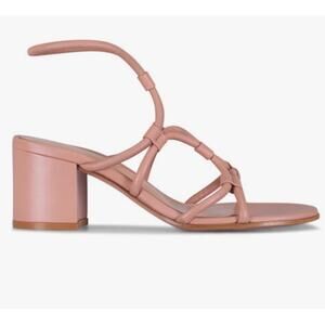 Gianvito Rossi Cage 60 Leather Sandals in Peach 37.5